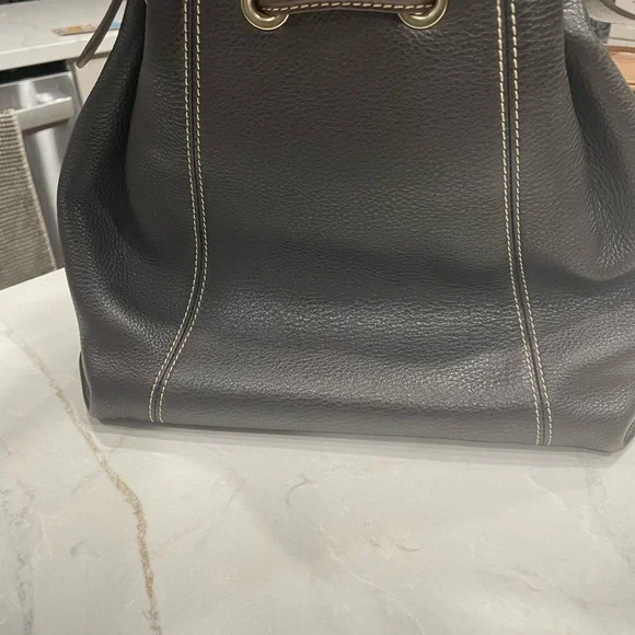 Vintage Dooney & Bourke Brown Leather Shoulder Bag - Picture 2 of 7